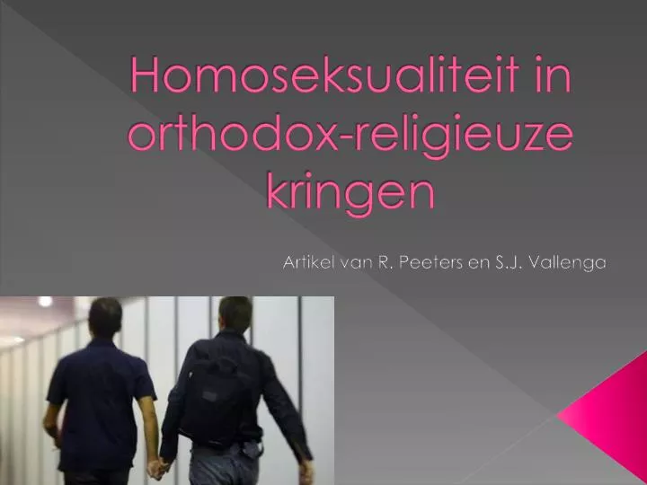 homoseksualiteit in orthodox religieuze kringen