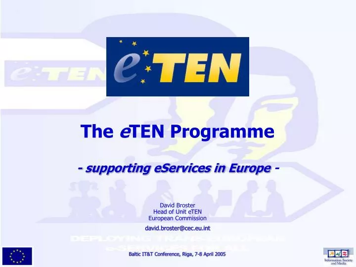 the e ten programme supporting eservices in europe