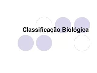 classifica o biol gica