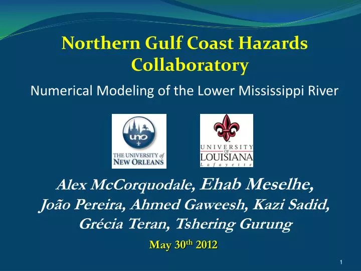 numerical modeling of the lower mississippi river