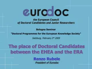 the European Council of Doctoral Candidates and Junior Researchers