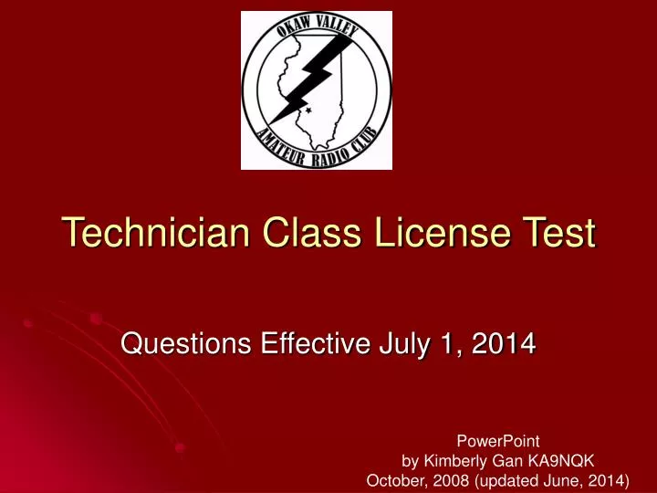 technician class license test