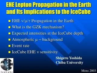 EHE Lepton Propagation in the Earth and Its Implications to the IceCube