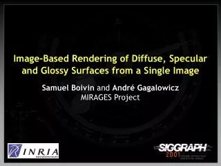 Image-Based Rendering of Diffuse, Specular and Glossy Surfaces from a Single Image