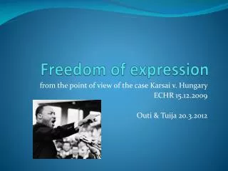 Freedom of expression