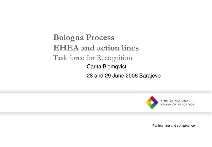 bologna process ehea and action lines task force for recognition