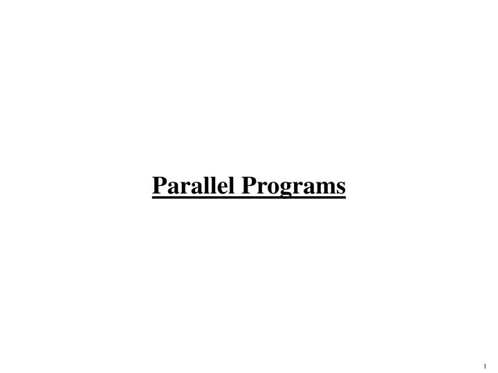parallel programs