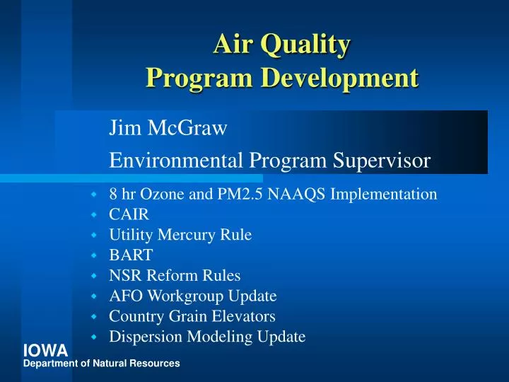 air quality program development