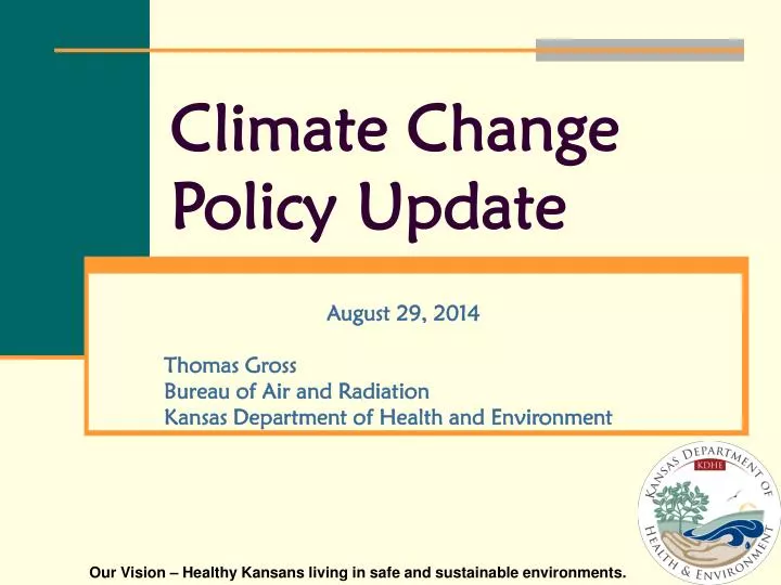 climate change policy update