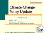 Climate Change Policy Update - slide 1