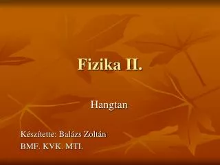 fizika ii