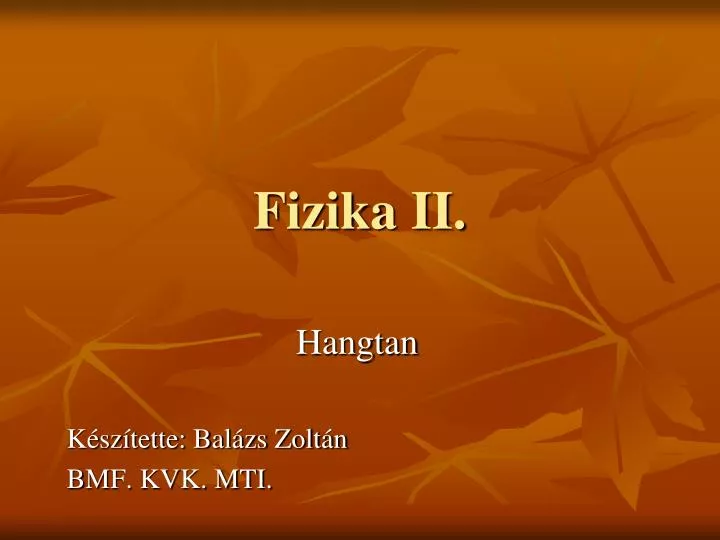 fizika ii