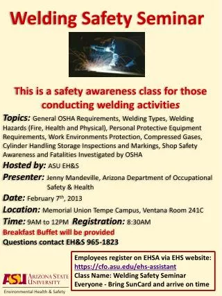 Welding Safety Seminar