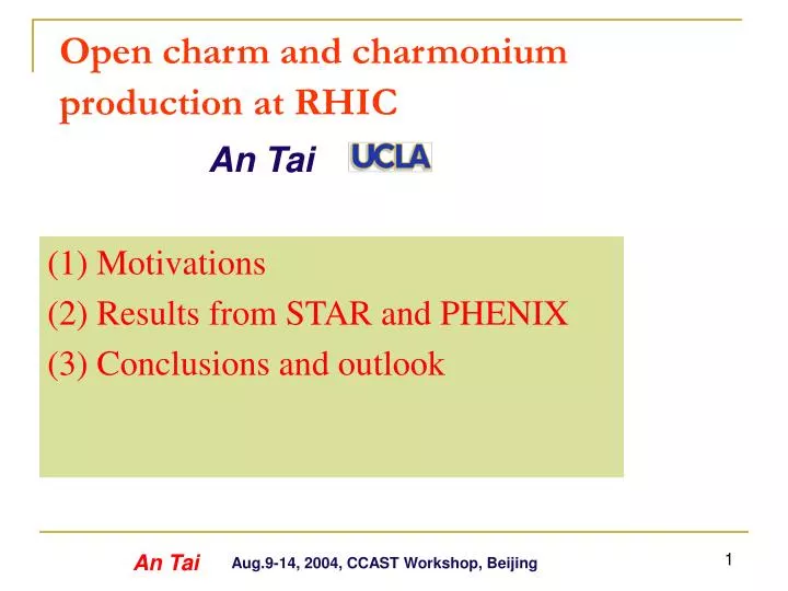 open charm and charmonium production at rhic