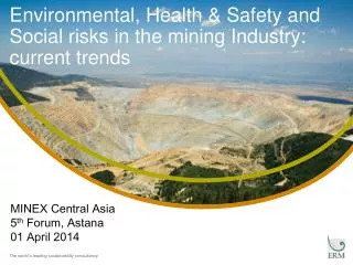 Environmental, Health &amp; Safety and Social risks in the mining Industry: current trends
