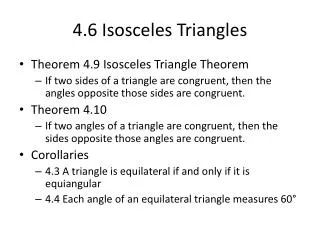 4.6 Isosceles Triangles