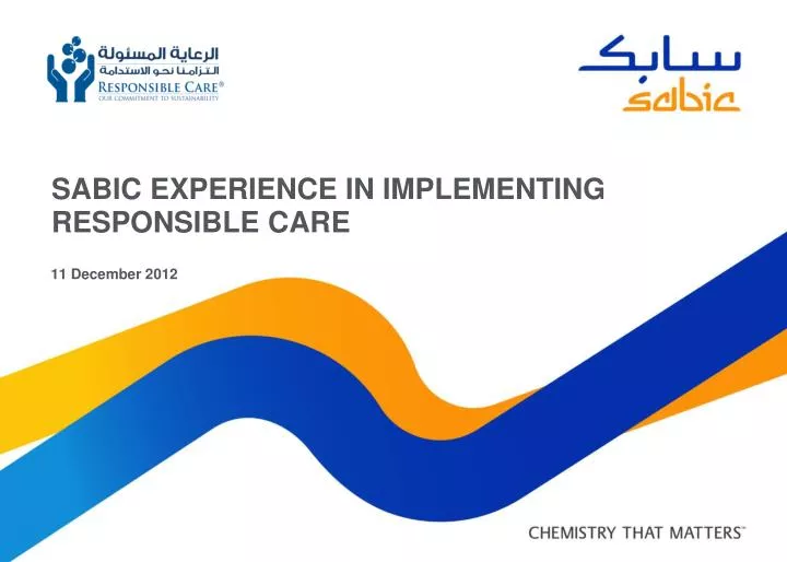 sabic experience in implementing responsible care