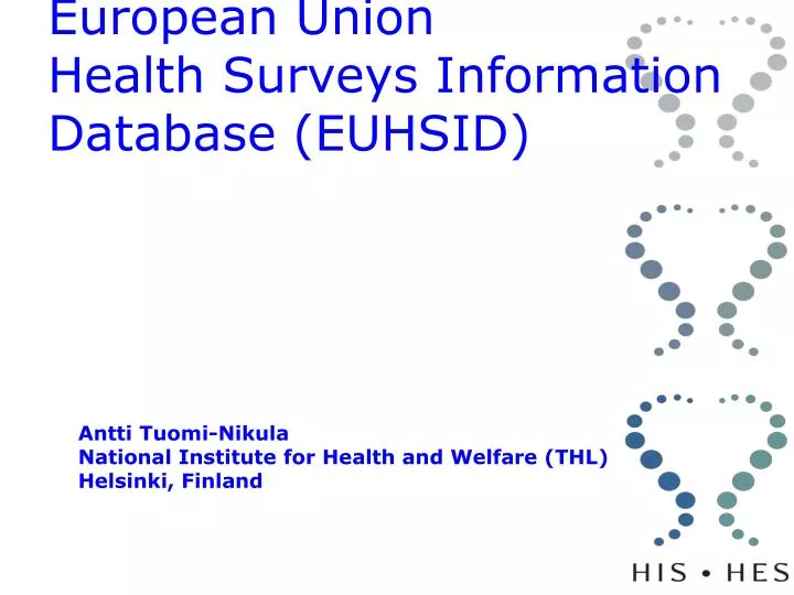 european union health surveys information database euhsid