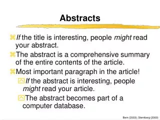 abstracts