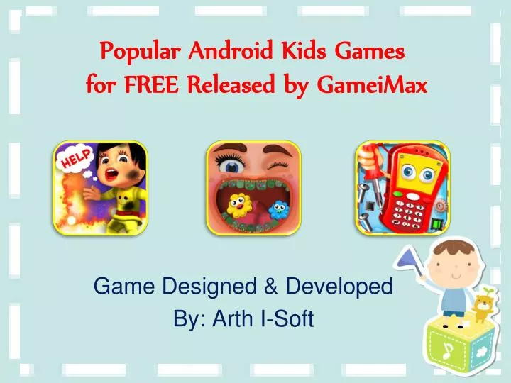 popular android kids games for free released by gameimax