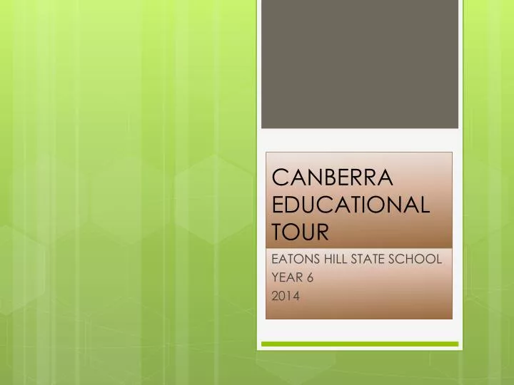 canberra educational tour