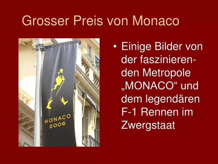 PPT - Grosser Preis Von Monaco PowerPoint Presentation, Free Download ...