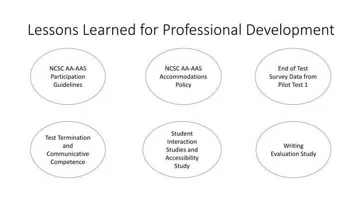 lessons learned for professional development