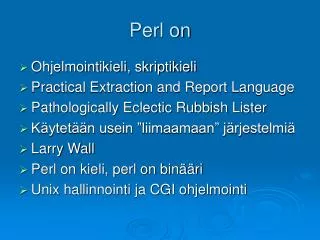 perl on