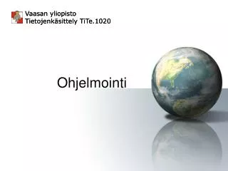 Ohjelmointi