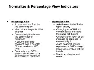 Normalize &amp; Percentage View Indicators