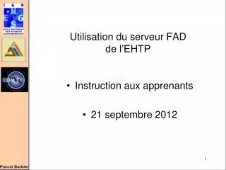 utilisation du serveur fad de l ehtp