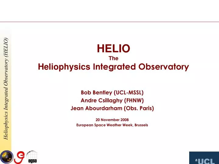 helio the heliophysics integrated observatory