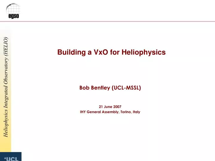 building a vxo for heliophysics