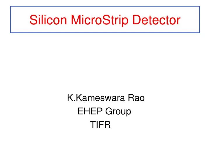 silicon microstrip detector