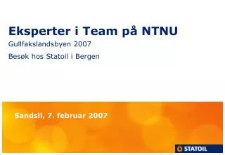 eksperter i team p ntnu