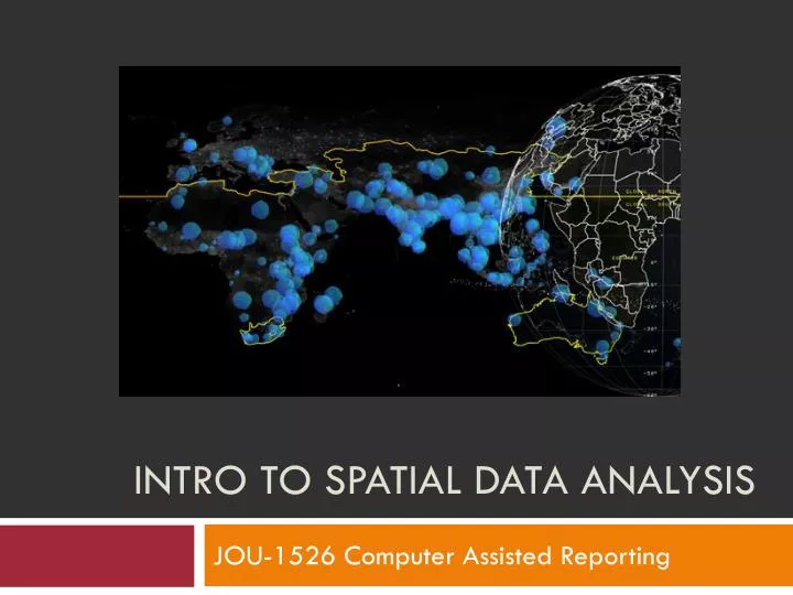 intro to spatial data analysis