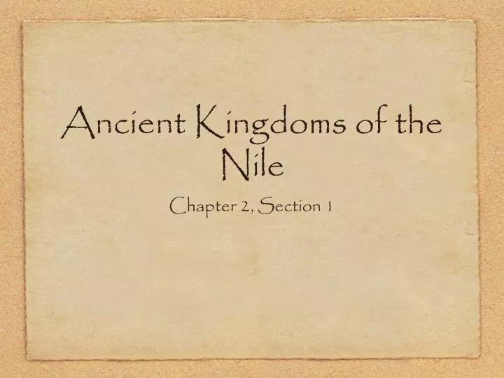 ancient kingdoms of the nile