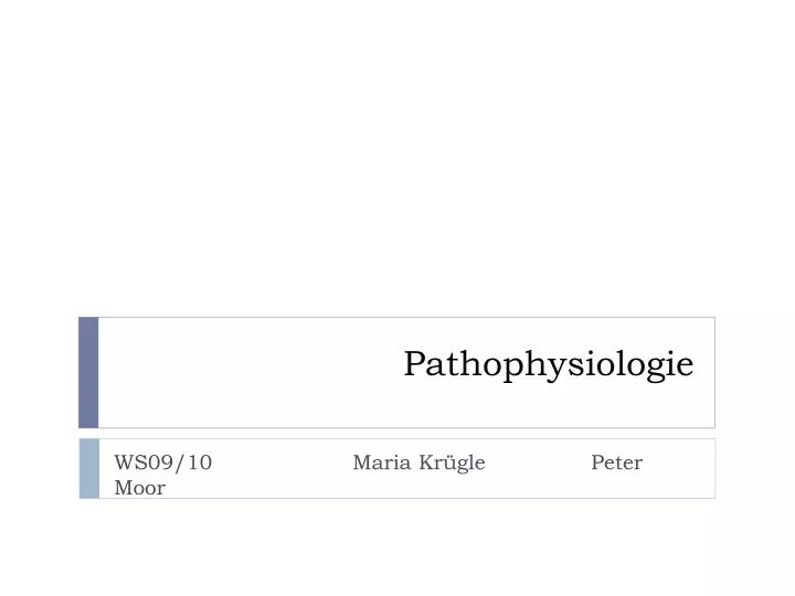 pathophysiologie