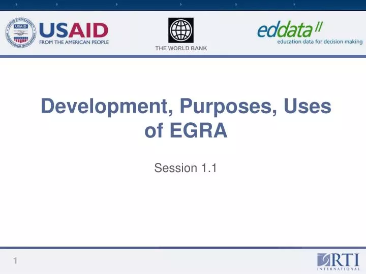 development purposes uses of egra