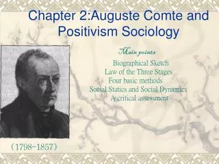 Chapter 2:Auguste Comte and Positivism Sociology