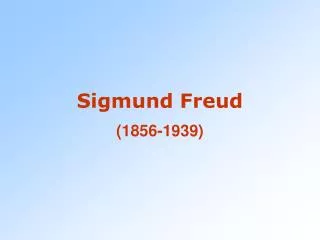 sigmund freud