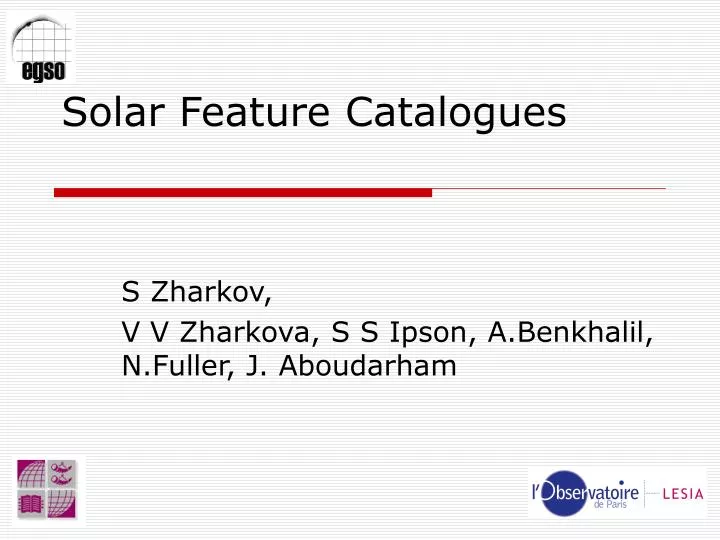 solar feature catalogues