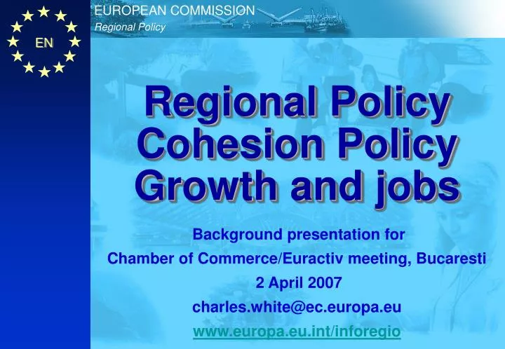 regional policy cohesion policy growth and jobs