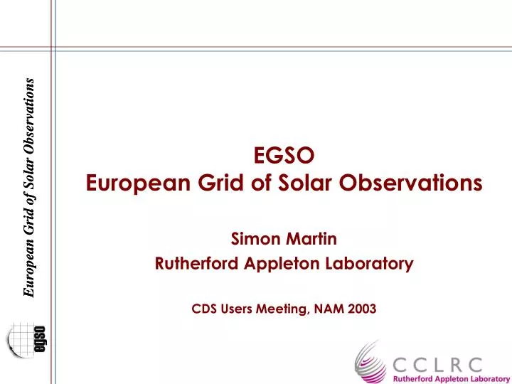 egso european grid of solar observations