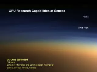 GPU Research Capabilities at Seneca