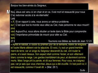 mourir pour vivre