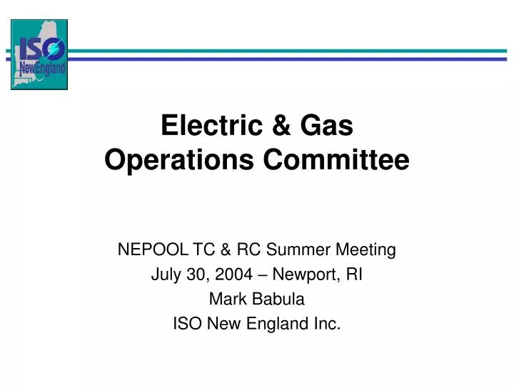 electric gas operations committee