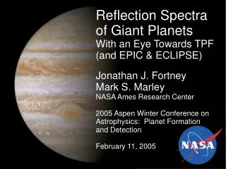 Reflection Spectra of Giant Planets With an Eye Towards TPF (and EPIC &amp; ECLIPSE)
