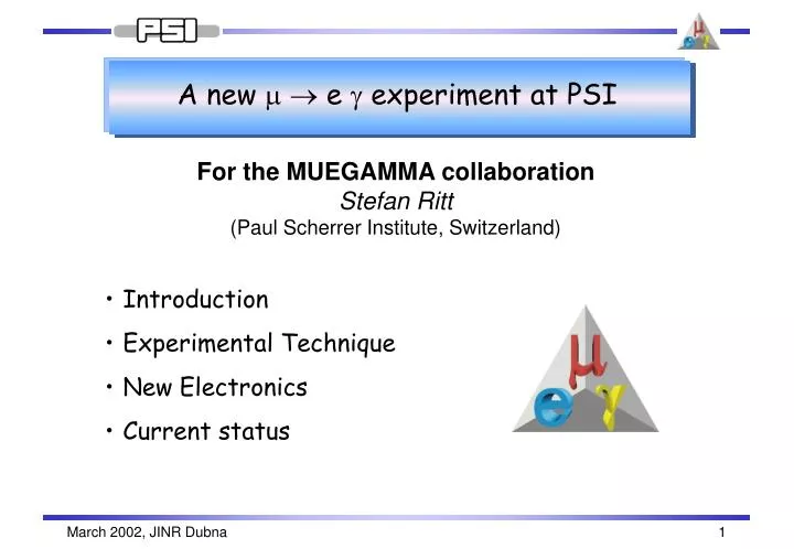 a new m e g experiment at psi
