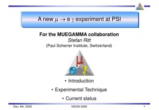 A new m ? e g experiment at PSI